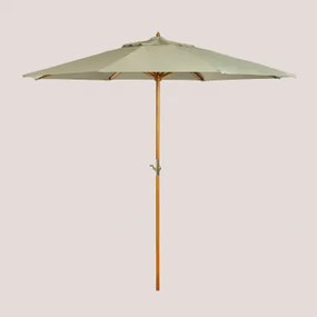 Houten en stoffen parasol (Ø290 cm) Cretas Bamboe Groen - Sklum