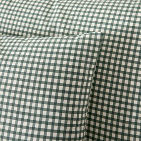 30% gerecycled katoenen beddengoedset, rechthoekige kussensloop, ruitjesprint, LESIA