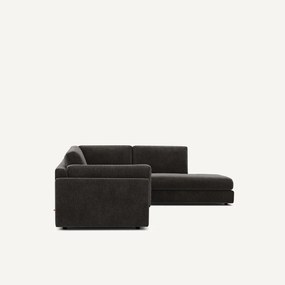 Omvormbare hoekbank, chenille fluweel, CÉSAR