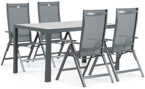 Tuinset 4 personen 150 cm Aluminium/textileen Grijs Hartman Aruba/Venustas