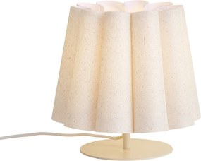 Japandi tafellamp beige met stoffen kap 22cm - Jenni