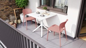 FLAVIO 80x80 Wit - MODERNE VIERKANTEN TUINTAFEL (voor keuken, café, tuin)