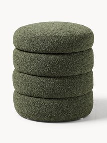 Bouclé poef Alto met opbergruimte