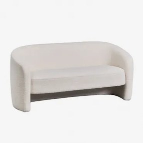 Gombren 2-zits Schapenvachtbank Chenille White - Sklum