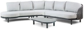 Hoek loungeset 5 personen Aluminium/rope Grijs  Santika Furniture Santika
