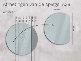 Atypische badkamerspiegel met LED verlichting A28