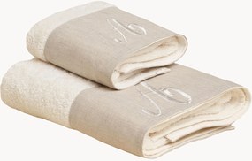 Katoenen handdoekenset Zahra, 2-delig, A-Z