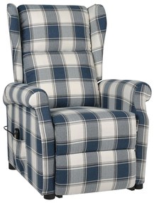 vidaXL Sta-op-stoel verstelbaar stof blauw