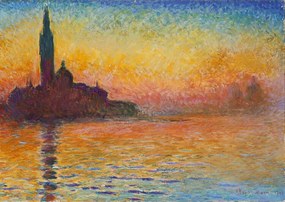 Kunstreproductie San Giorgio Maggiore at Dusk, Claude Monet