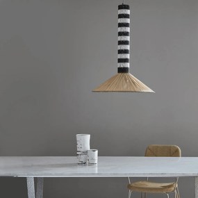 Hanglamp van geweven papier en bamboe, Tribe