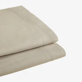 Sorana Laken Van Linnen 160g/m² Beige - Semoline & Bed 135/140cm (210 X 280 Cm) - Sklum
