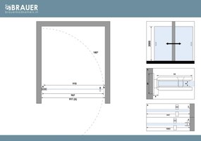 Brauer Void profielloze nisdeur 100cm RVS geborsteld PVD