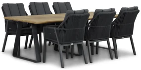 Tuinset 6 personen 240 cm Rope Grijs Lifestyle Garden Furniture Verona/Palta