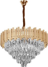 Hanglamp met kristallen G053-CP 80CM Gold