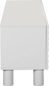 Wit Tv-meubel Met Grote Ribbels 180 Cm - 180x40x55cm.