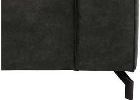Goossens Bank Calvin grijs, micro leer, 3-zits, modern design met ligelement links