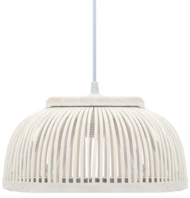 vidaXL Hanglamp halfrond 40 W E27 37x15,5 cm bamboe