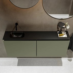 Mondiaz Ture 120cm toiletmeubel army met wastafel urban links geen kraangat