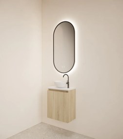 Gliss Design Echo toiletmeubel 40cm evoke eiken met toppaneel wit mat