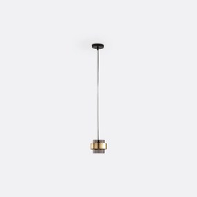 Hanglamp in gerookt glas Ø13,8 cm, Botello