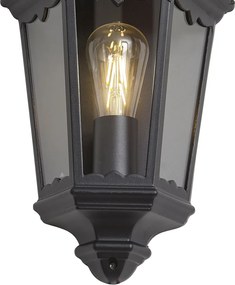 klassieke buiten wandlantaarn zwart IP44 - Havana half