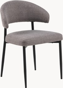 Gestoffeerde stoelen Edina met metalen poten, 2 stuks