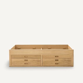 Platform bed, fineer eik Octavo