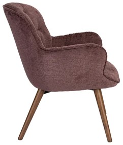 Dutchbone Lenn Retro Fauteuil Paars Fluweel