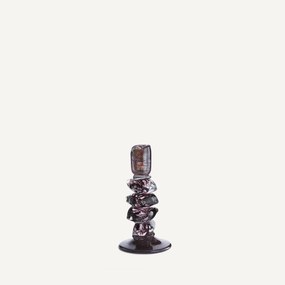 Handgeblazen glazen kandelaar, H23 cm, Qimera