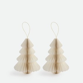 Set van 2 opvouwbare kerstbomen, hoogte 15 cm, CASPAR