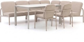 Dining loungeset Manifesto  | 5 personen | Loungeset Beige | Aluminium | Kees Smit Tuinmeubelen
