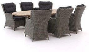 Diningset Intenso  | 6 personen | Tuinset wicker (vlechtwerk) | 7-delig | 240x120cm | Kees Smit Tuinmeubelen