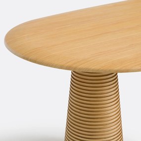 Ovale eettafel, eikenfineer, 6 tot 8 couverts, LIAM