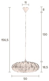 Dutchbone Bond Oval Moderne Design Hanglamp Hout