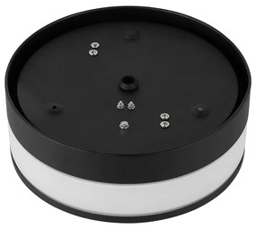 Moderne plafondlamp zwart 23 cm IP44  - Flavi