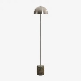 Led Vloerlamp Van Roestvrij Staal En Natuursteen Nicolas Groen Marmer Forest - Sklum