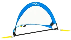 vidaXL 2 st Kindervoetbaldoelen met opbergtas 75,5x46x48 cm
