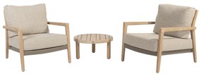 Sem Julia bistro loungeset 3 delig brushed teak 4 Seasons Outdoor