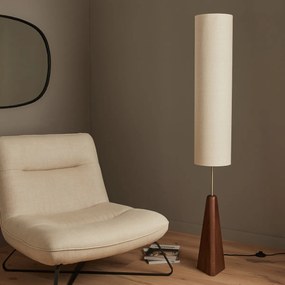 Staande lamp in massief eik met notentint, Nestwood