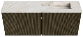 Mondiaz Joya DLux 100cm toiletmeubel shadow met wastafel faye rechts 1 kraangat frappe