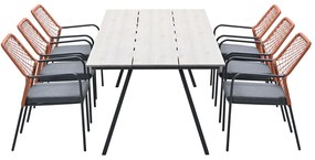 Garden Impressions Ross tuinset 7-delig koper - Braga tuintafel 220x100 cm