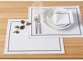 Set van 4 placemats gewassen linnen/katoen Métis Bourdon