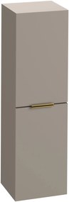 Saqu Lima halfhoge kast met messing greep 35x32x120cm mat greige