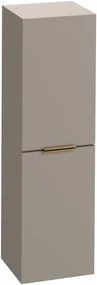 Saqu Lima halfhoge kast met messing greep 35x32x120cm mat greige