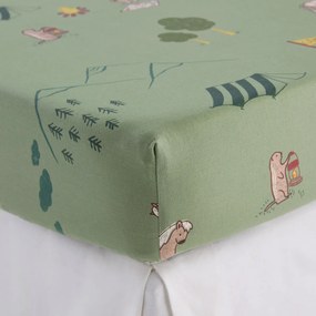 Hoeslaken voor kinderen, katoen, dierenprint, YOSEMITE CAMP