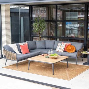 Garden Impressions San Vito loungeset 4-delig - donker grijs