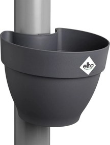elho bloempot Vibia Campana regenpijpbakje 22cm - Antraciet (Grijs) - Diameter 19 x H16 cm