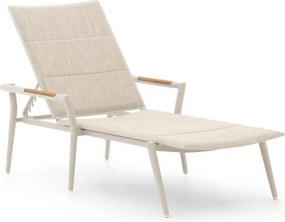 Verstelbaar ligbed Manifesto  | Aluminium | Taupe - Naturel - Bruin | Ligbed stapelbaar | Ligstoel tuin | Strandbed  | Kees Smit Tuinmeubelen