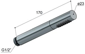 Hotbath Mate M350 handdouche staafmodel chroom