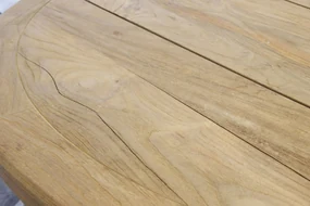 Rond Tuintafel  - Teak/Aluminium - Ø130 cm - Malta - SenS-Line